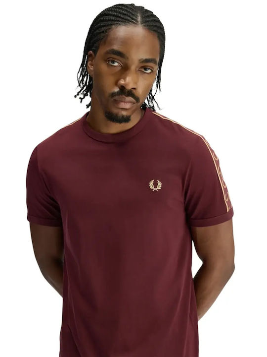 Ringer T-shirt Μπορντό