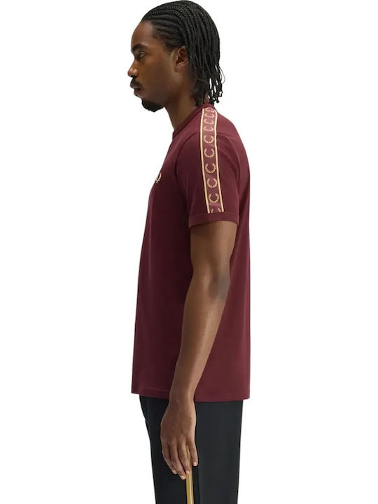 Ringer T-shirt Μπορντό