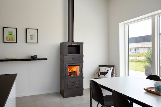 Svendsen-1 Metallische Holzöfen mit Backofen 6.3kW