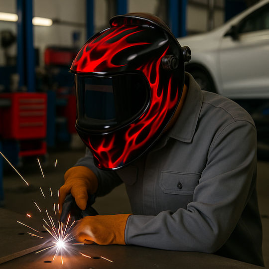 SGTT Welding Helmet with Optical Field 9x9mm Panoramic Black