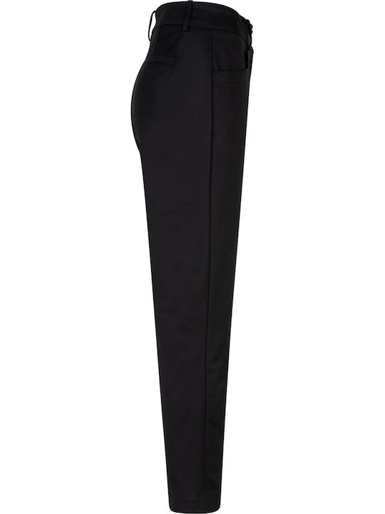 Women's Fabric Trousers in Regular Fit Black