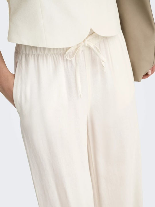 Women's Fabric Trousers White