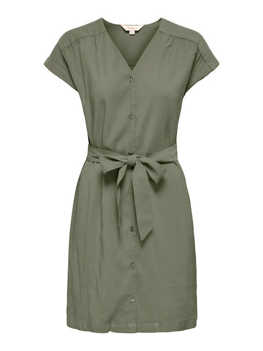 Лятна Mini Рокля-риза Smokey Olive