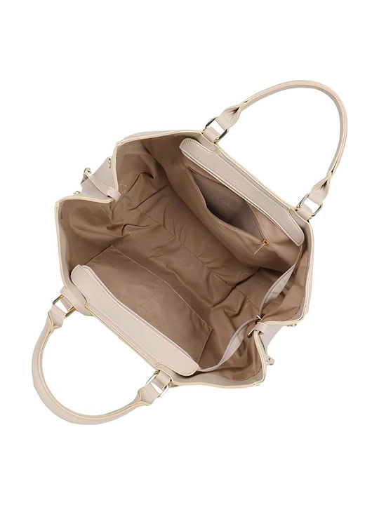 Gallantry Tote Bag Women Matching Pouch Drawstring Beige