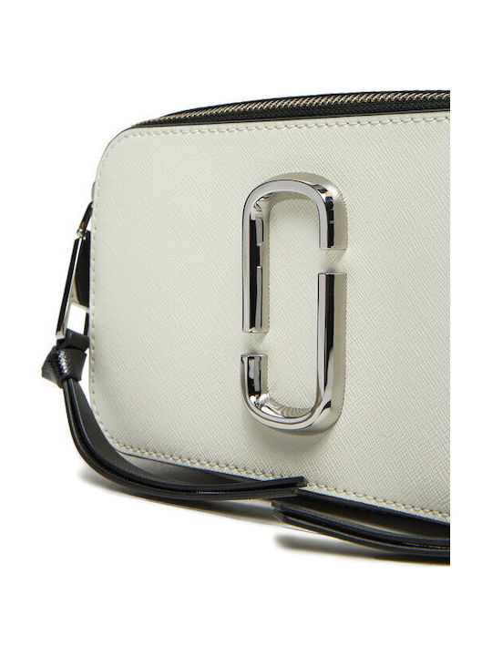Leder Damen Schultertasche Weiß