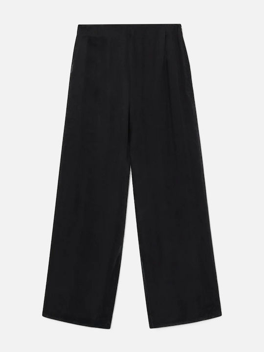 Women's High Rise Crepe Pantaloons Black