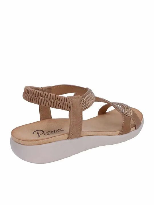 Flache Damen Sandalen Braun Anatomisch