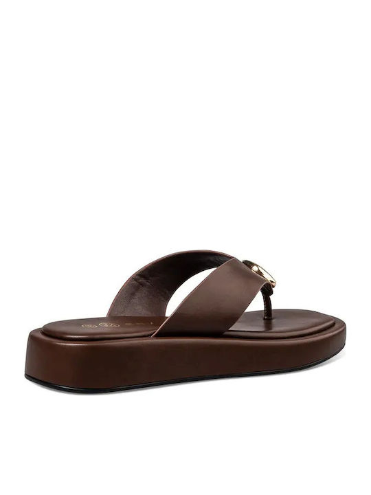 Дамски Сандали Flatforms Кафяви