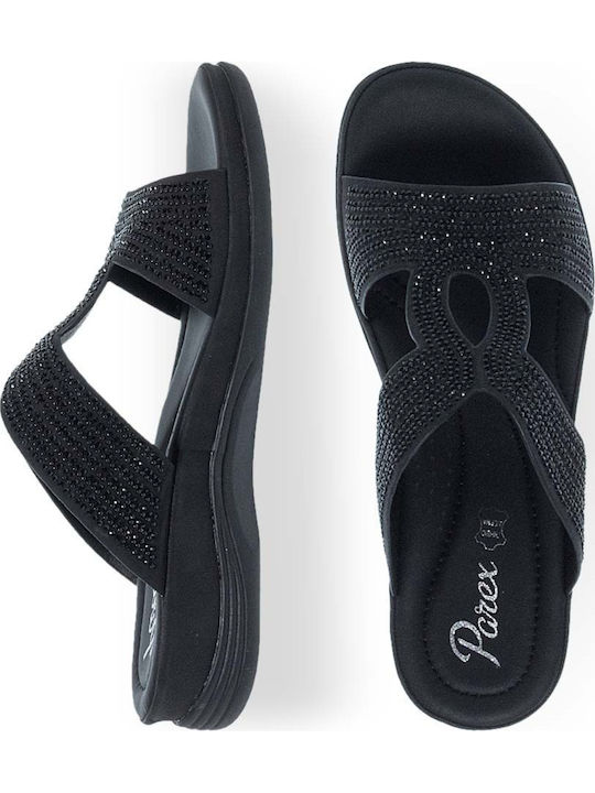 Damen Anatomische Flatforms Schwarz