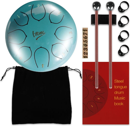 V-tone Steel Tongue Drum 8 Notes 15.24cm