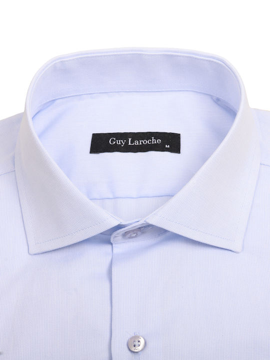 Long Sleeve Cotton Shirt in Regular Fit Light Blue
