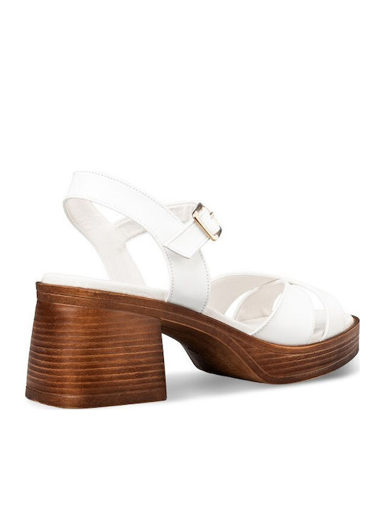 Leather Sandals White