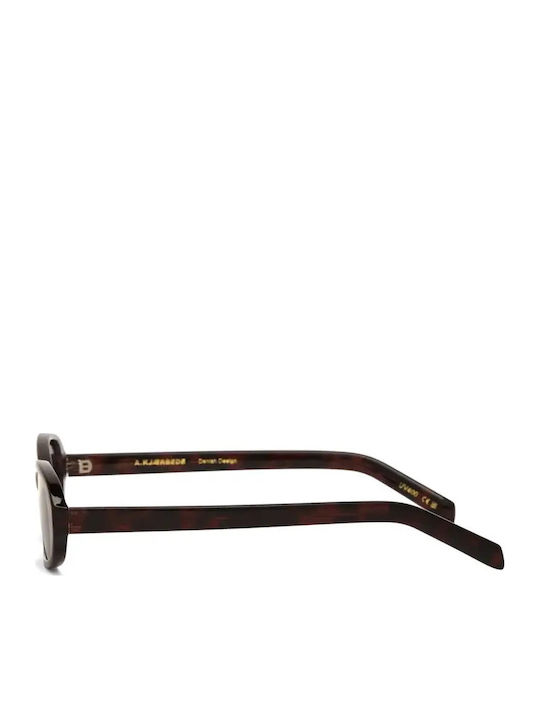 A.Kjaerbede Unisex Sunglasses With Brown Tartaruga Frame And Brown Lens KL2415-008