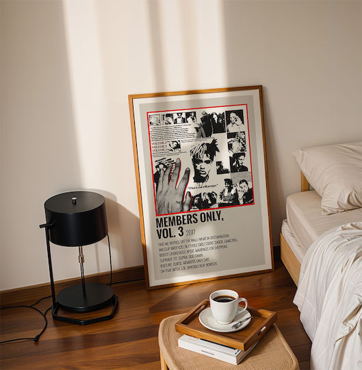 Music Poster Members Only Vol 3 Xxxtentacion Ms713 21cm X 30cm White Frame Pvc