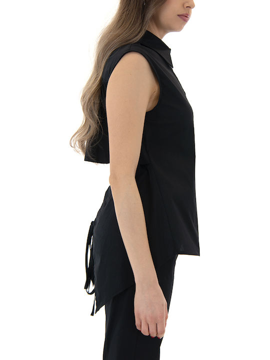 Sleeveless Women's Shirt Black