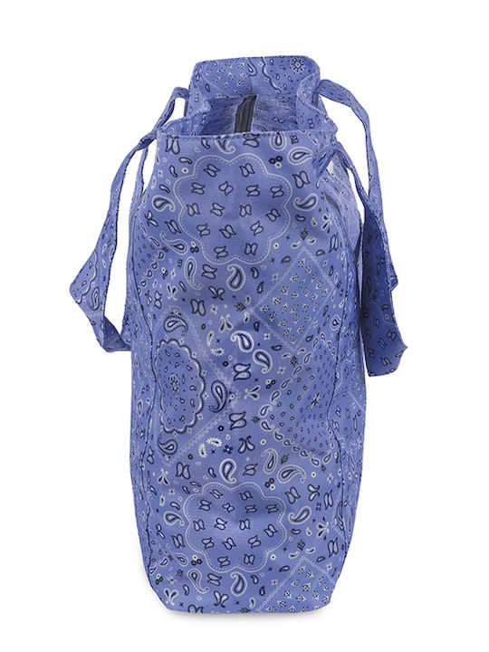 Walking Mum Fabric Beach Bag Light Blue