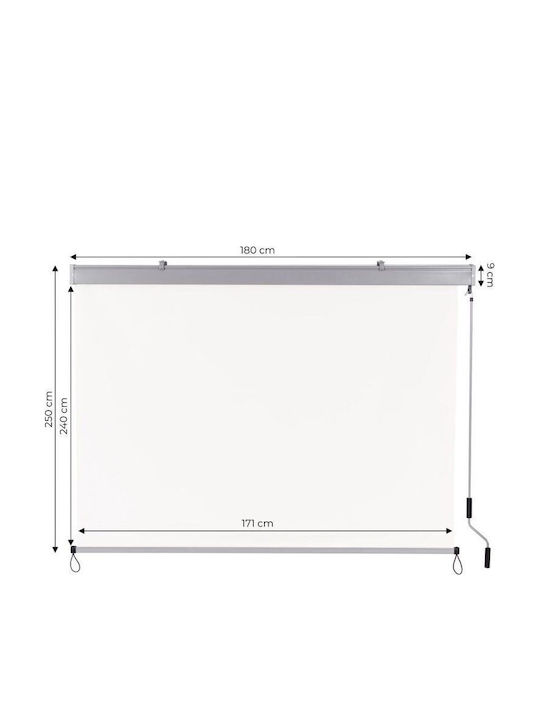Seitliche Sonnenschirm-Rolle für Garten Beige 2,4x1,71m