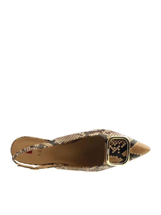 Δερμάτινες Γόβες Animal Print Καφέ