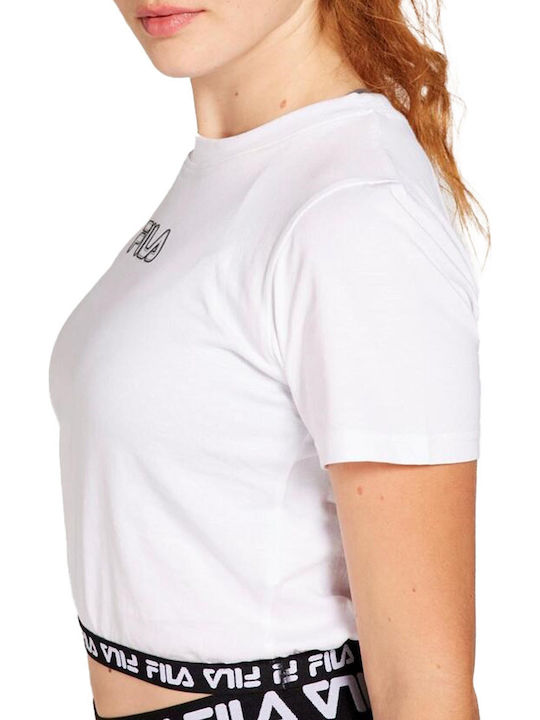 Vanora Women's Summer Crop Top Cotton Short Sleeve White