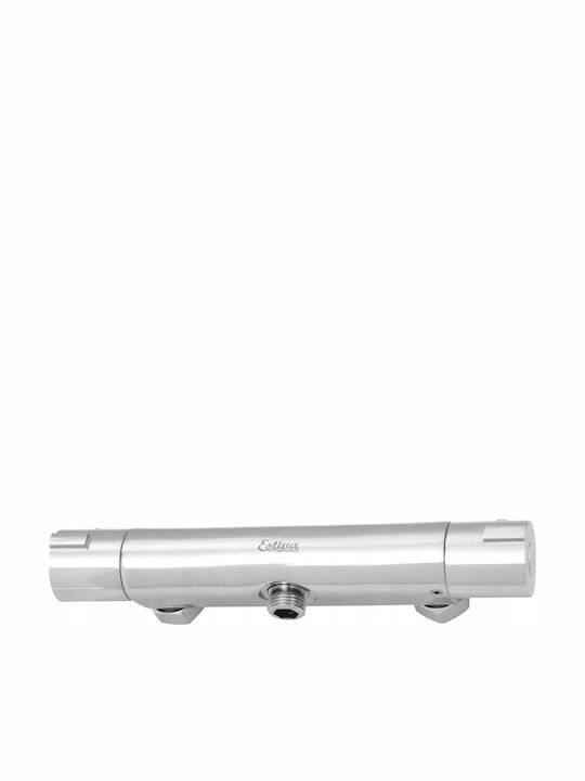 Estiva Roja Mischbatterie für Dusche Thermostatische Silber