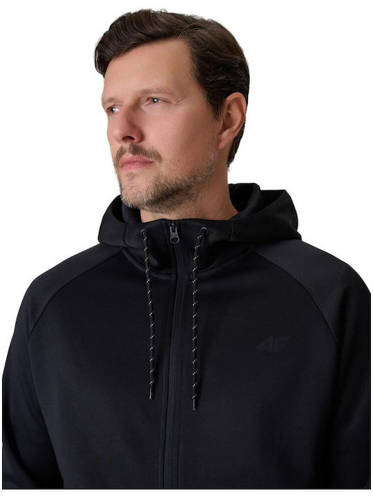Functional Cardigan With Black Hood