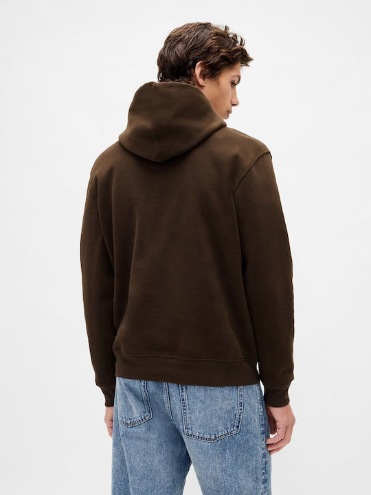 Arch Logo Sweatshirt with Hood Ground Brown