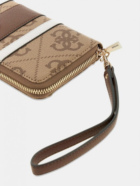 Damenbrieftasche Groß Stoff Beige