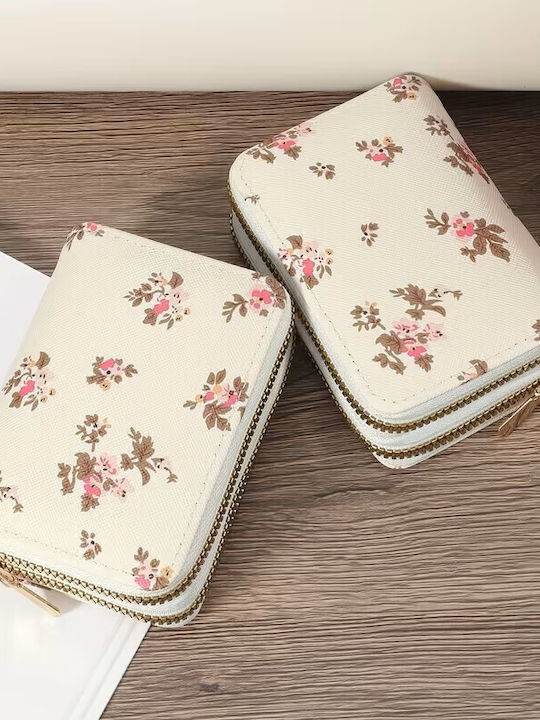 By Queen Elegant Women's Wallet Floral Mini Wallet Double Zipper