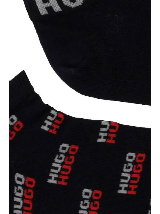 Hugo Logo Ανδρικές Κάλτσες Μαυρο 3Pack