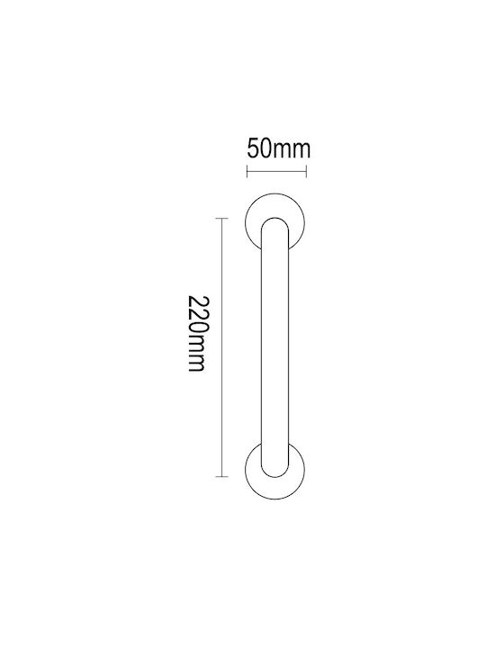 Viometale Λαβή Επίπλου από Μέταλλο Νίκελ Φ50mm (Απόσταση Κέντρων 220mm) 04.1030