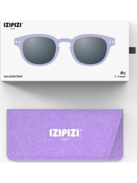 Izipizi Ovale Kinder-Sonnenbrillen mit Polarisiertem Spiegel Lila für 5-7 Jahre