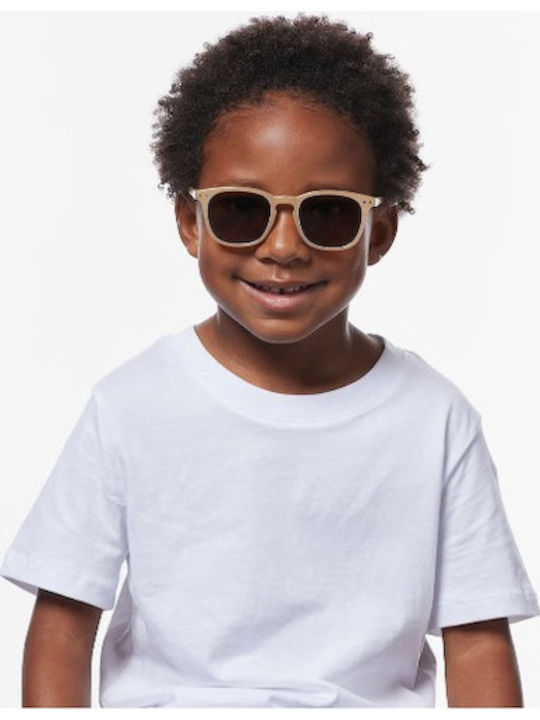 Izipizi Square Kids Sunglasses with Polarized Brown Lens for 5-7 Years
