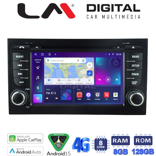 LM Digital Ηχοσύστημα Αυτοκινήτου για Seat Exeo Audi A4 2001 (Bluetooth/USB/WiFi/GPS/Apple-Carplay/Android-Auto)