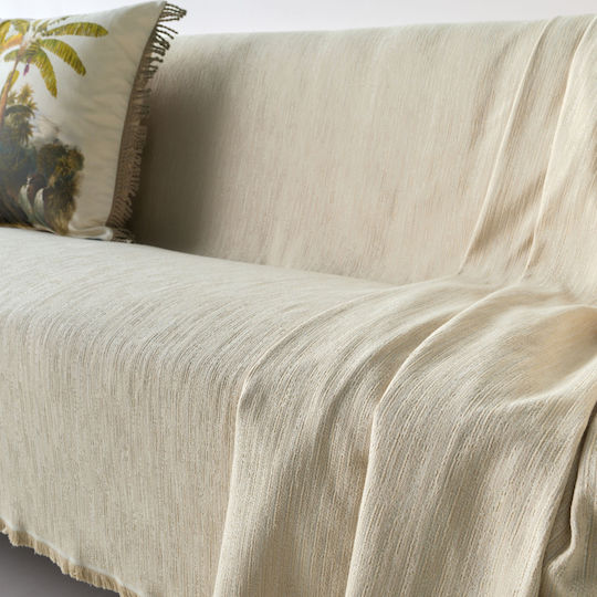 Kentia Maxton 12 Four-Seater Sofa Throw Jacquard 180x320cm Beige