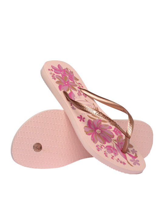 Slim Organic Flip Flops in Rose Gold Colour