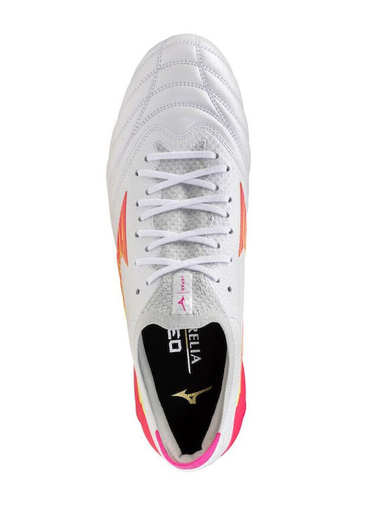 Mizuno Morelia Neo Iv Beta Elite Football Shoes with Cleats FG White
