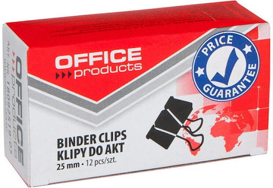 Office Products Клипове За Документи 25мм 12 Бройки Кутия Office Products Черни
