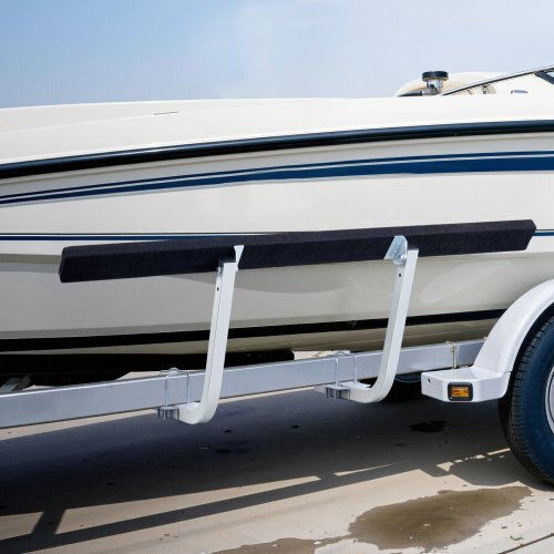 Vevor Boat Trailer Guides 425 Mm/475 Mm Height Adjustable Trailers Guide 2pcs Thickened Steel Trailer Guide-ons Thick Support Pads Fits L-beam Box C-channel Bunk-style Pontoon Trailers