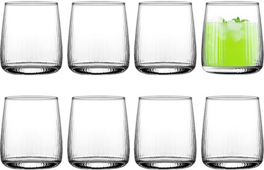 Kadax Set Pahare Apă Bere Cocktail Sticlă Portocalii 310ml 8 Bucăți