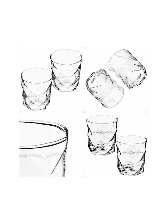 Kadax Σετ Ποτήρια Ουίσκι / Νερού από Γυαλί 330ml 2τμχ