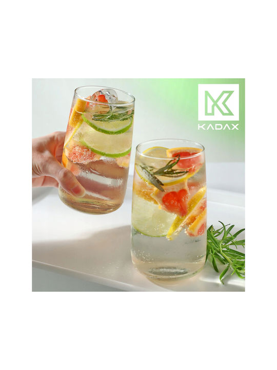 Kadax Wasserbrillen aus Glas 480ml 4 Stück
