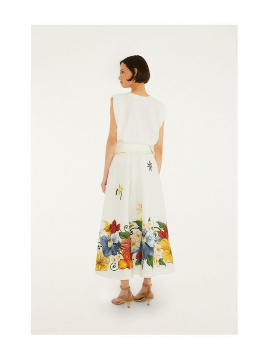 Linen Multicolour Skirt