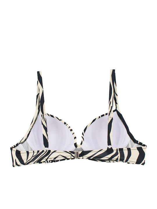 Дамски Бански Bikini С Банели Драпиран Черен
