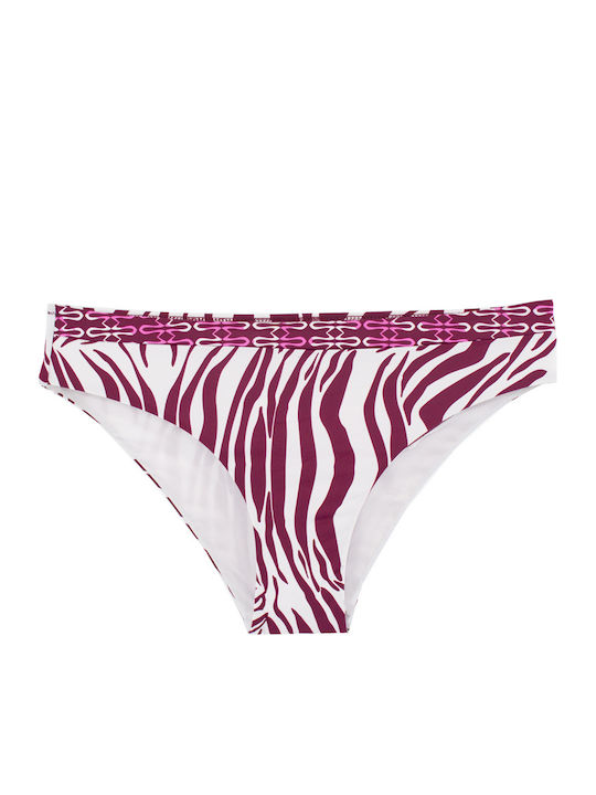 Costum de Baie Bikini cu Balenă Drapat Burgundy Damă