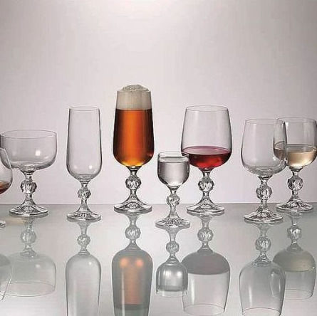 Crystalite Bohemia Set Crystal Goblets Transparent 36 Pieces