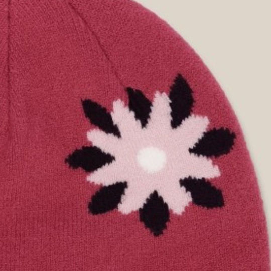Beanie Women's Knitted Beanie in Burgundy Colour