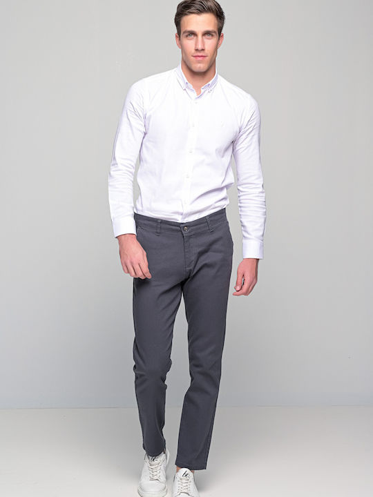 Trousers Chino Elastic in Regular Fit Anthracite