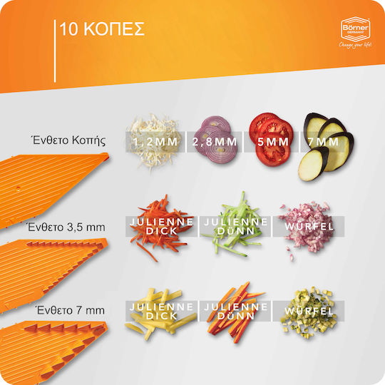 Borner Slicer V5 Powerline Pro Set 7 Pieces Orange
