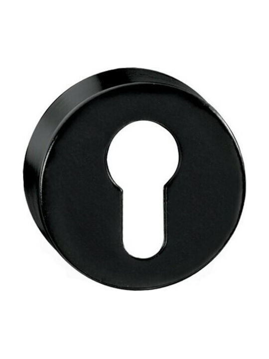Viometale WC Lever With Economy Rosette Pair With Mouthpiece Black Matte