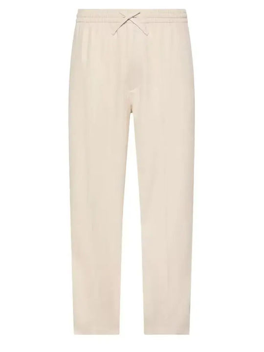 Trousers in Straight Leg Oatmeal